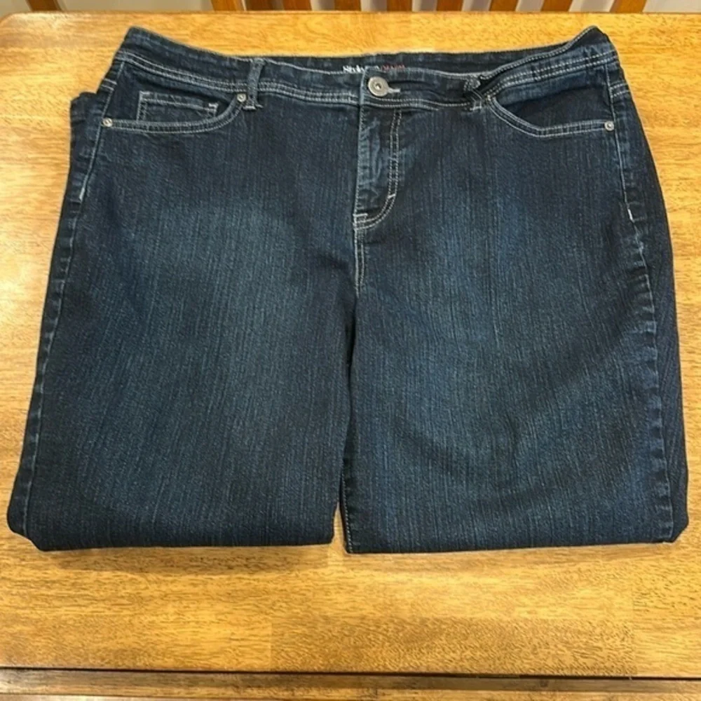 Style and Co Denim women’s blue jeans size 18 Curvy Tummy Control modern boot